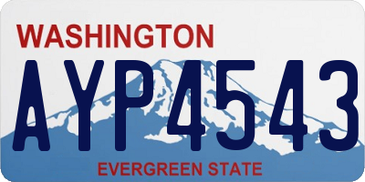 WA license plate AYP4543