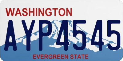 WA license plate AYP4545