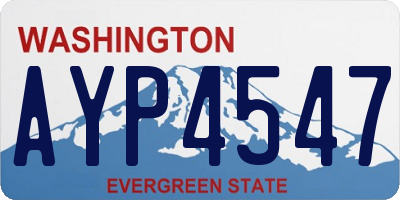 WA license plate AYP4547