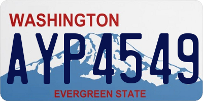 WA license plate AYP4549