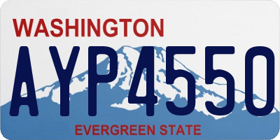 WA license plate AYP4550