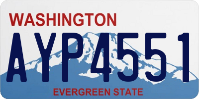 WA license plate AYP4551