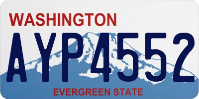 WA license plate AYP4552