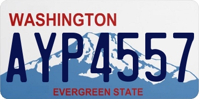 WA license plate AYP4557