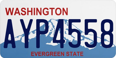 WA license plate AYP4558