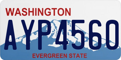 WA license plate AYP4560