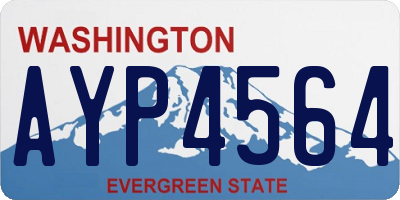 WA license plate AYP4564