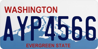 WA license plate AYP4566