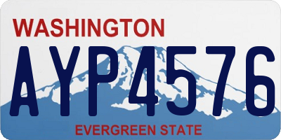 WA license plate AYP4576