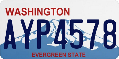 WA license plate AYP4578