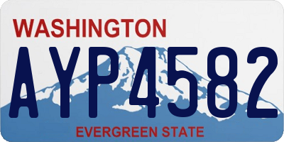 WA license plate AYP4582