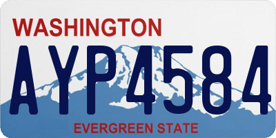 WA license plate AYP4584