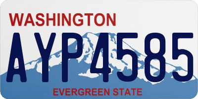 WA license plate AYP4585
