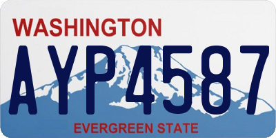 WA license plate AYP4587