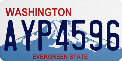WA license plate AYP4596