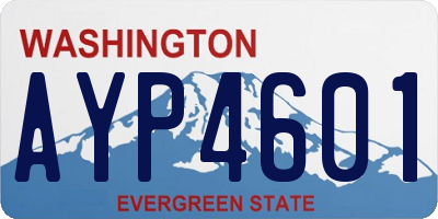 WA license plate AYP4601