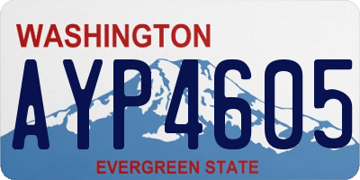 WA license plate AYP4605