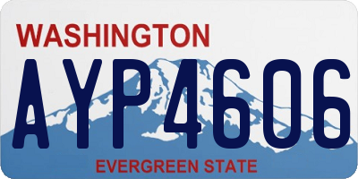 WA license plate AYP4606