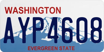 WA license plate AYP4608