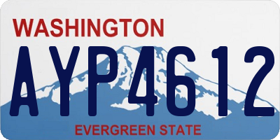 WA license plate AYP4612