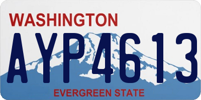 WA license plate AYP4613