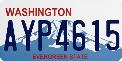 WA license plate AYP4615