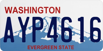 WA license plate AYP4616