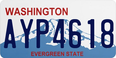 WA license plate AYP4618