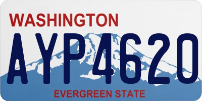 WA license plate AYP4620