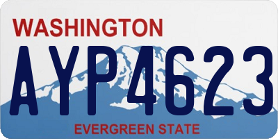 WA license plate AYP4623