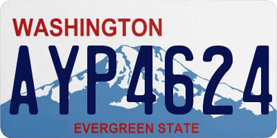 WA license plate AYP4624