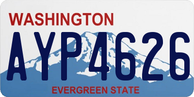 WA license plate AYP4626