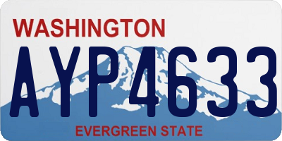 WA license plate AYP4633