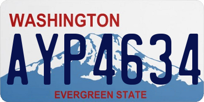 WA license plate AYP4634