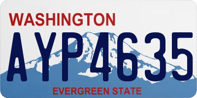 WA license plate AYP4635