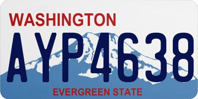WA license plate AYP4638