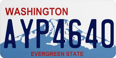 WA license plate AYP4640