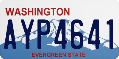 WA license plate AYP4641