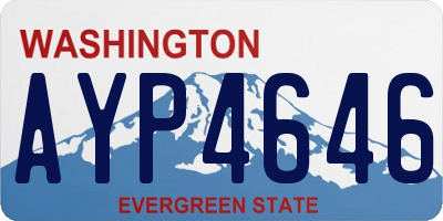 WA license plate AYP4646