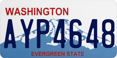 WA license plate AYP4648