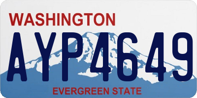 WA license plate AYP4649