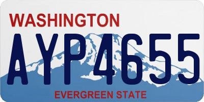 WA license plate AYP4655