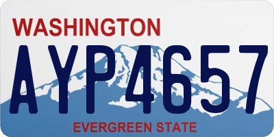 WA license plate AYP4657