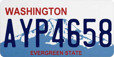 WA license plate AYP4658