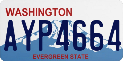 WA license plate AYP4664