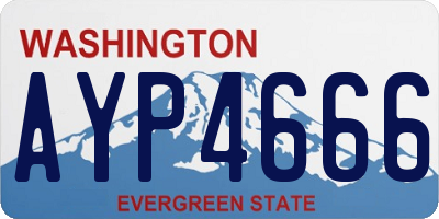 WA license plate AYP4666