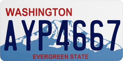 WA license plate AYP4667