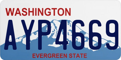 WA license plate AYP4669