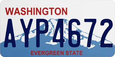 WA license plate AYP4672
