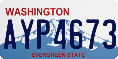 WA license plate AYP4673